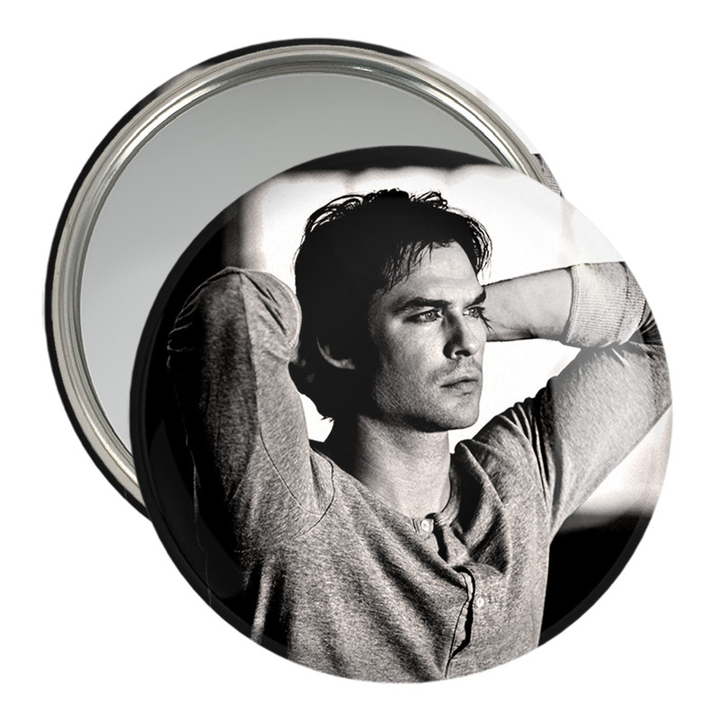 آینه جیبی خندالو مدل دیمون سالواتوره خاطرات The Vampire Diaries کد 23703