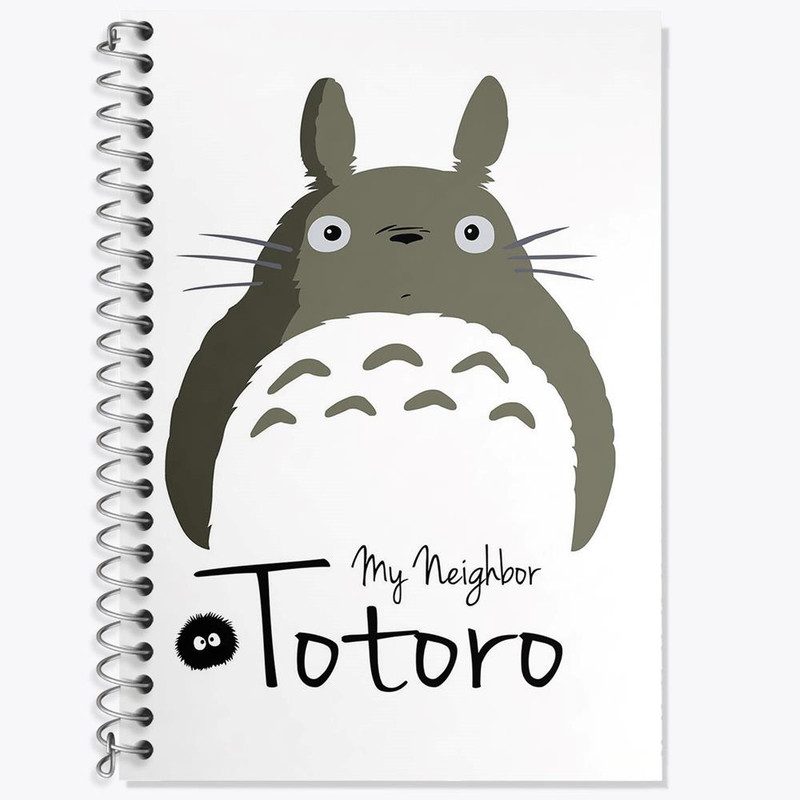 دفتر زبان 50 برگ خندالو مدل دو خط طرح انیمه توتورو Totoro کد 4544