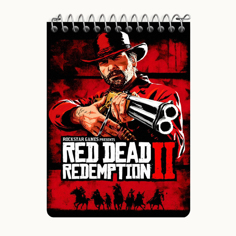 دفتر یادداشت 50 برگ خندالو طرح رد دد (Red Dead) کد N9357