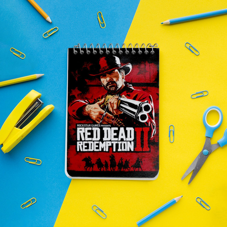 دفتر یادداشت 50 برگ خندالو طرح رد دد (Red Dead) کد N9357