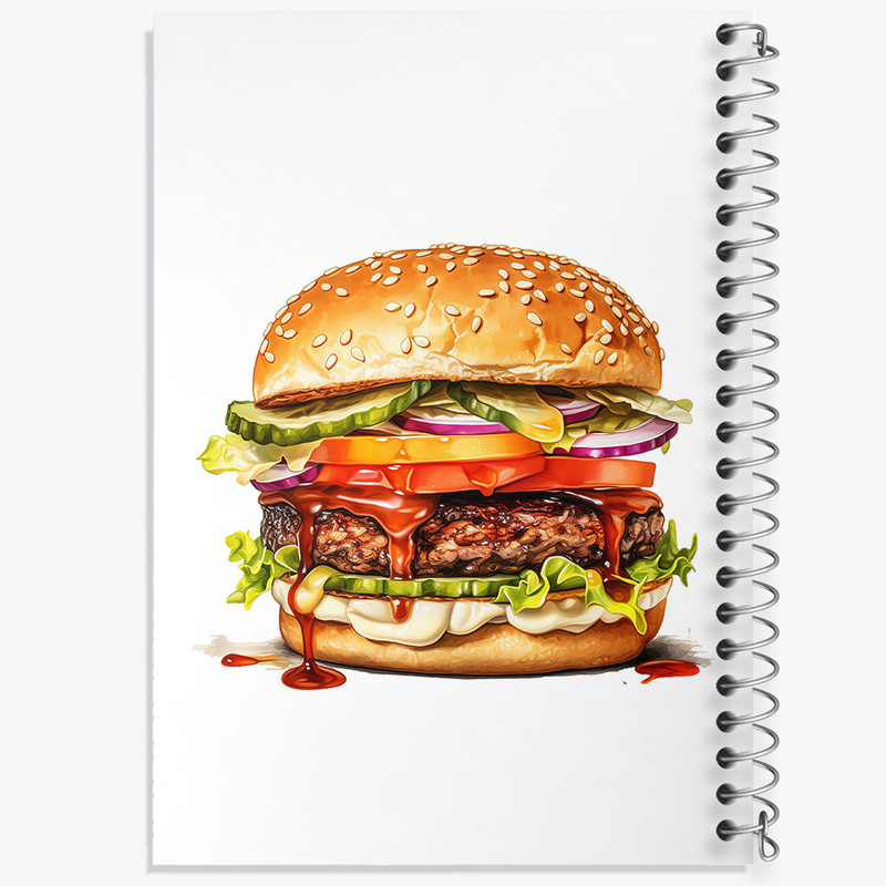 دفتر مشق 100 برگ خندالو طرح فست فود (Fast Food) کد 36559