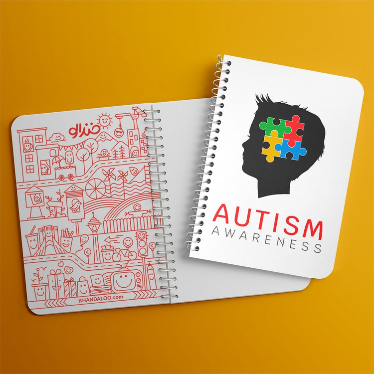 دفتر لیست خرید 50 برگ خندالو طرح اتیسم Autism کد 26761
