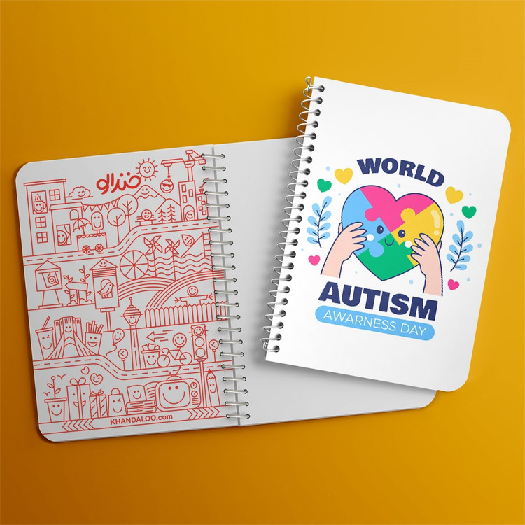 دفتر لیست خرید 50 برگ خندالو طرح اتیسم Autism کد 26751