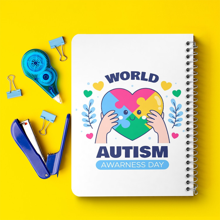 دفتر لیست خرید 50 برگ خندالو طرح اتیسم Autism کد 26751