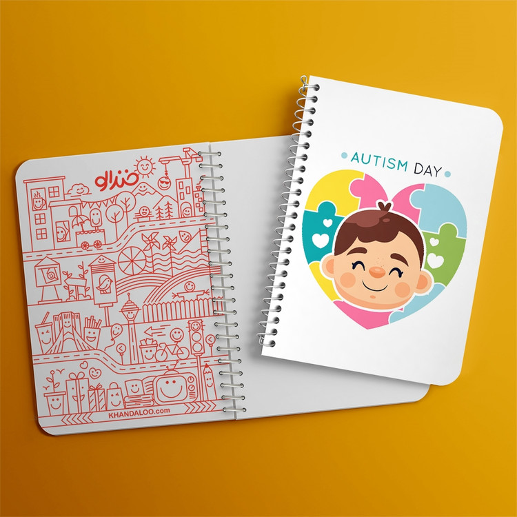 دفتر لیست خرید 50 برگ خندالو طرح اتیسم Autism کد 26750