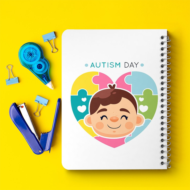 دفتر لیست خرید 50 برگ خندالو طرح اتیسم Autism کد 26750