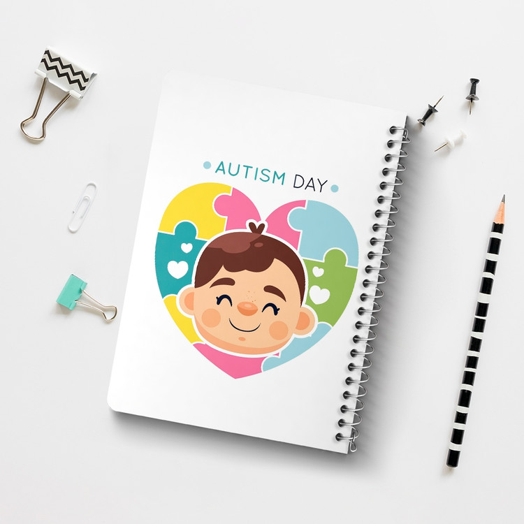 دفتر لیست خرید 50 برگ خندالو طرح اتیسم Autism کد 26750