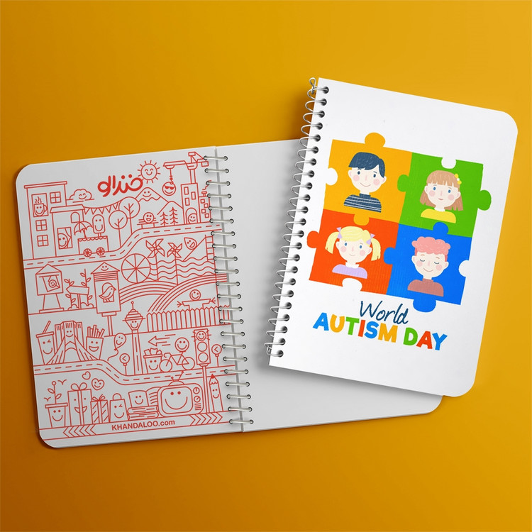 دفتر لیست خرید 50 برگ خندالو طرح اتیسم Autism کد 26748