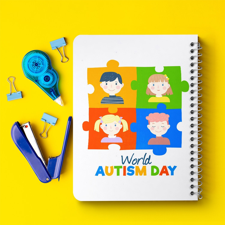 دفتر لیست خرید 50 برگ خندالو طرح اتیسم Autism کد 26748