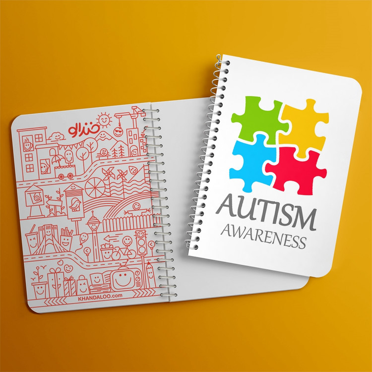 دفتر لیست خرید 50 برگ خندالو طرح اتیسم Autism کد 26741