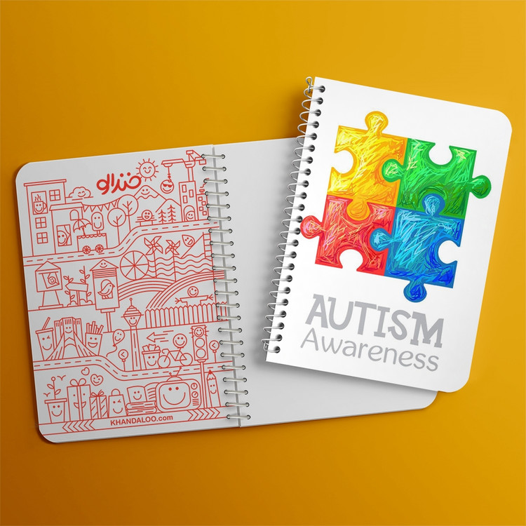 دفتر لیست خرید 50 برگ خندالو طرح اتیسم Autism کد 26733