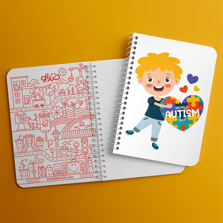 دفتر لیست خرید 50 برگ خندالو طرح اتیسم Autism کد 26731
