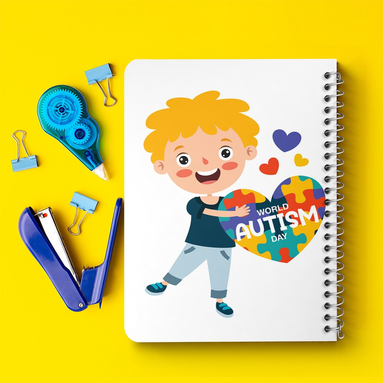 دفتر لیست خرید 50 برگ خندالو طرح اتیسم Autism کد 26731