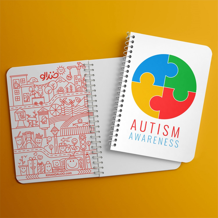 دفتر لیست خرید 50 برگ خندالو طرح اتیسم Autism کد 26728