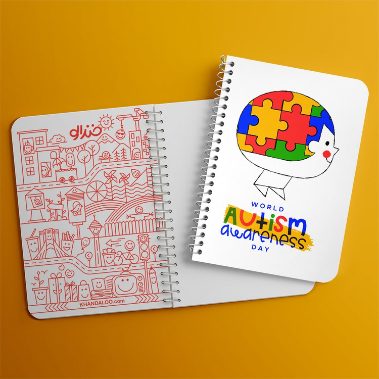 دفتر لیست خرید 50 برگ خندالو طرح اتیسم Autism کد 26724