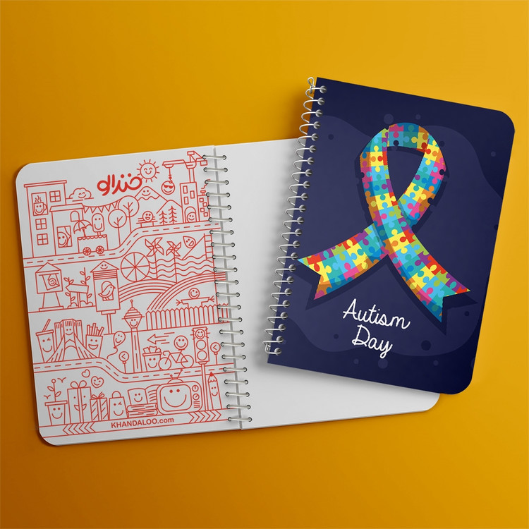 دفتر لیست خرید 50 برگ خندالو طرح اتیسم Autism کد 26718