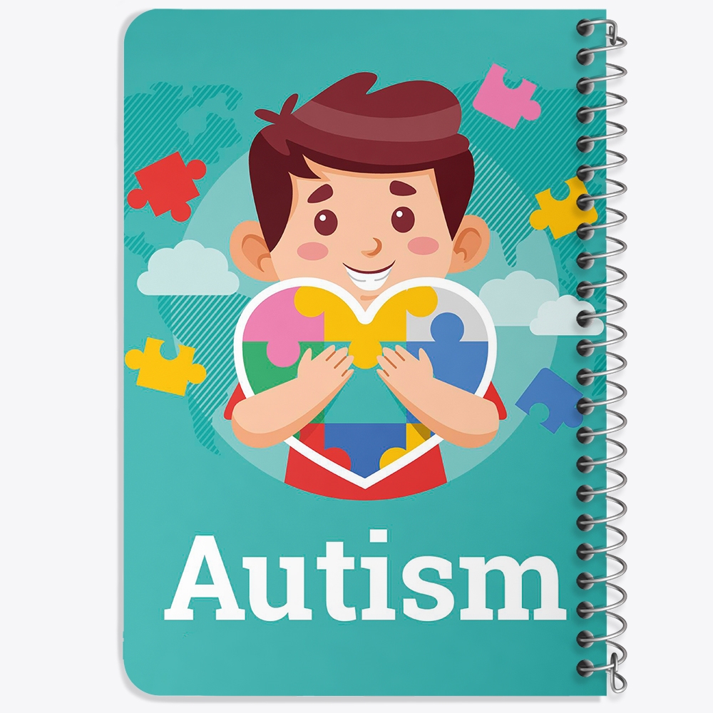 دفتر لیست خرید 50 برگ خندالو طرح اتیسم Autism کد 26716