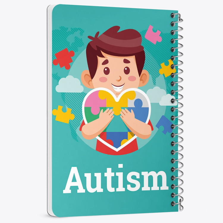 دفتر لیست خرید 50 برگ خندالو طرح اتیسم Autism کد 26716