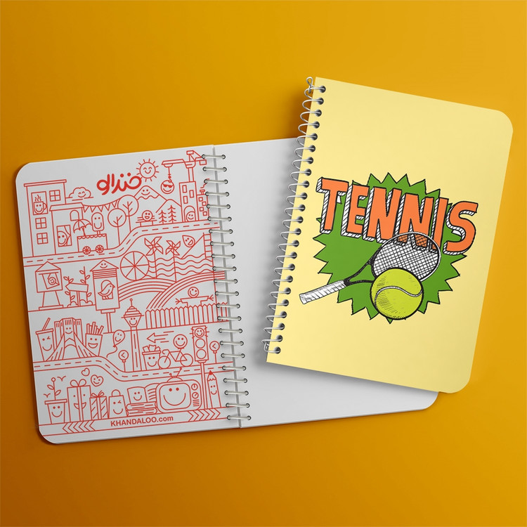 دفتر لیست خرید 50 برگ خندالو طرح تنیس Tennis کد 26640