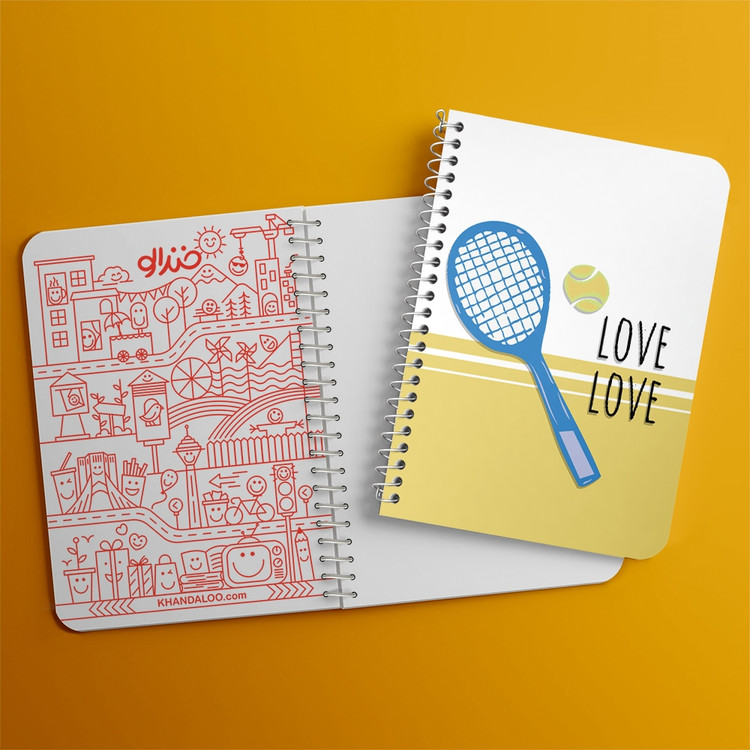 دفتر لیست خرید 50 برگ خندالو طرح تنیس Tennis کد 26637