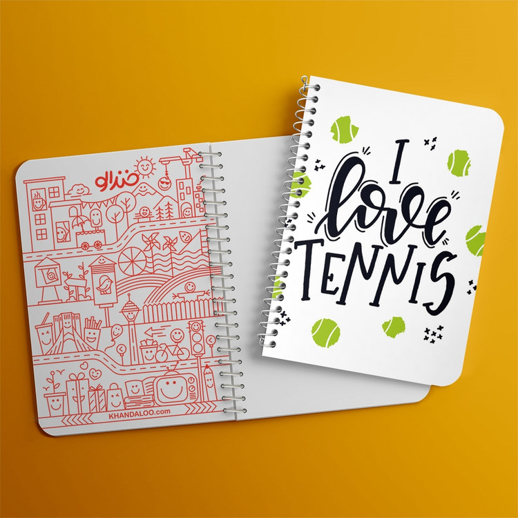 دفتر لیست خرید 50 برگ خندالو طرح تنیس Tennis کد 26633