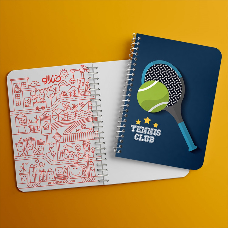 دفتر لیست خرید 50 برگ خندالو طرح تنیس Tennis کد 26626