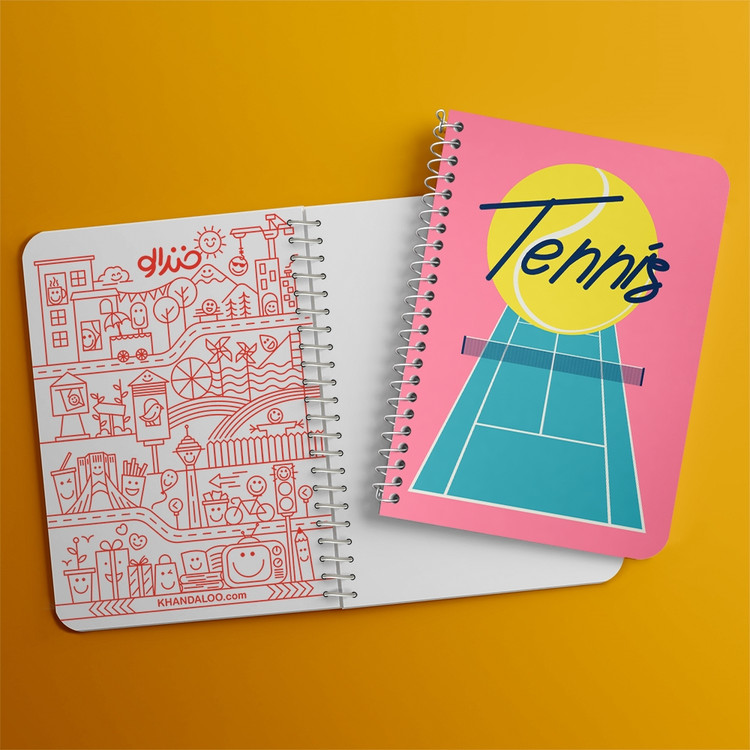دفتر لیست خرید 50 برگ خندالو طرح تنیس Tennis کد 26613
