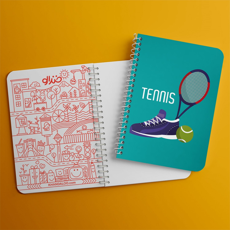 دفتر لیست خرید 50 برگ خندالو طرح تنیس Tennis کد 26610