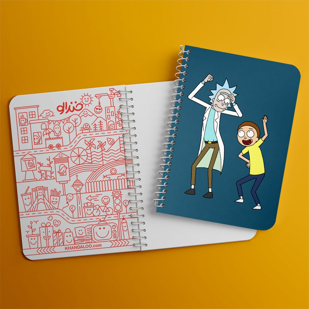 دفتر لیست خرید 50 برگ خندالو طرح انیمیشن ریک و مورتی Rick and Mort کد 26593