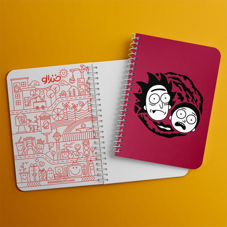 دفتر لیست خرید 50 برگ خندالو طرح انیمیشن ریک و مورتی Rick and Mort کد 26592