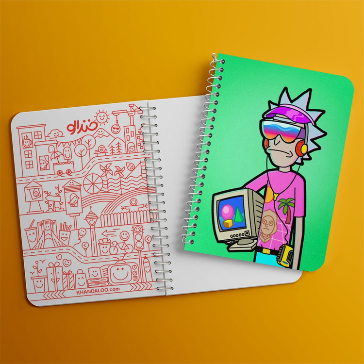 دفتر لیست خرید 50 برگ خندالو طرح انیمیشن ریک و مورتی Rick and Mort کد 26591