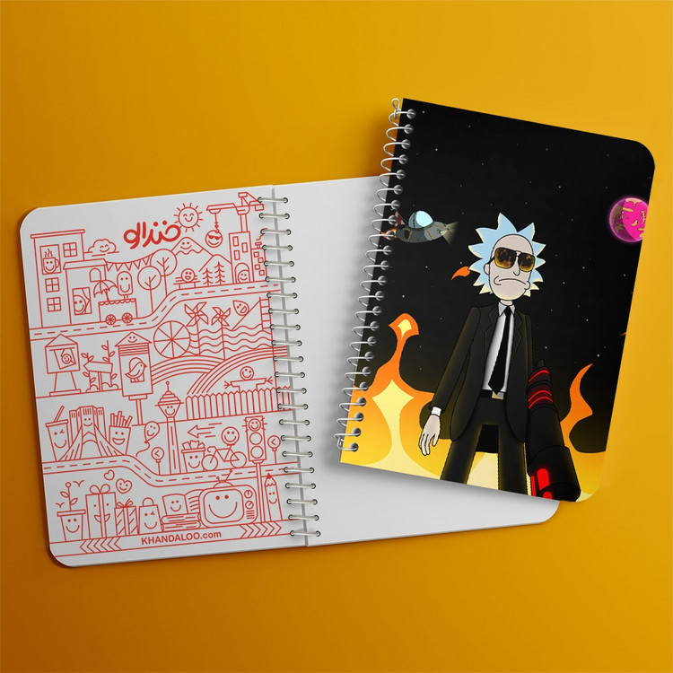 دفتر لیست خرید 50 برگ خندالو طرح انیمیشن ریک و مورتی Rick and Mort کد 26588