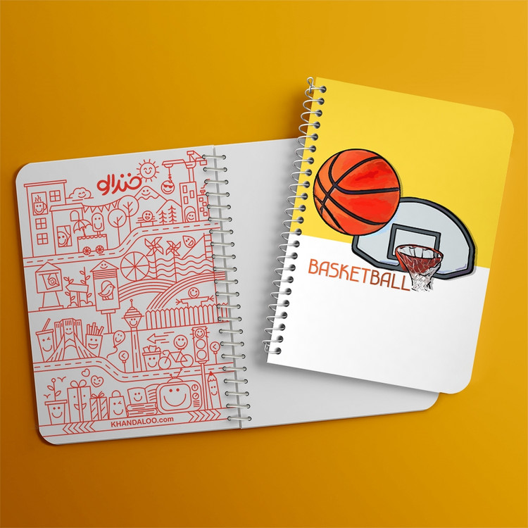 دفتر لیست خرید 50 برگ خندالو طرح بسکتبال Basketball کد 26474