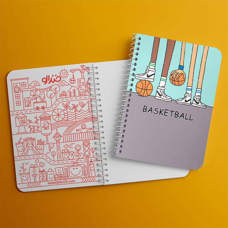 دفتر لیست خرید 50 برگ خندالو طرح بسکتبال Basketball کد 26471