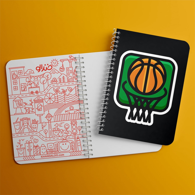 دفتر لیست خرید 50 برگ خندالو طرح بسکتبال Basketball کد 26469