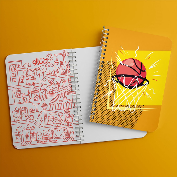 دفتر لیست خرید 50 برگ خندالو طرح بسکتبال Basketball کد 26466