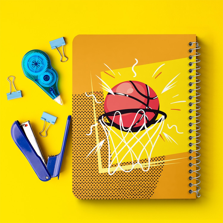 دفتر لیست خرید 50 برگ خندالو طرح بسکتبال Basketball کد 26466