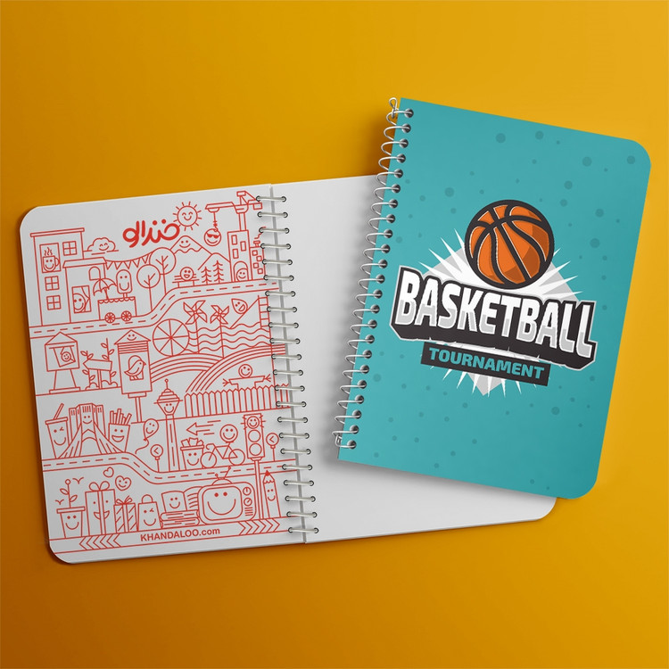 دفتر لیست خرید 50 برگ خندالو طرح بسکتبال Basketball کد 26464