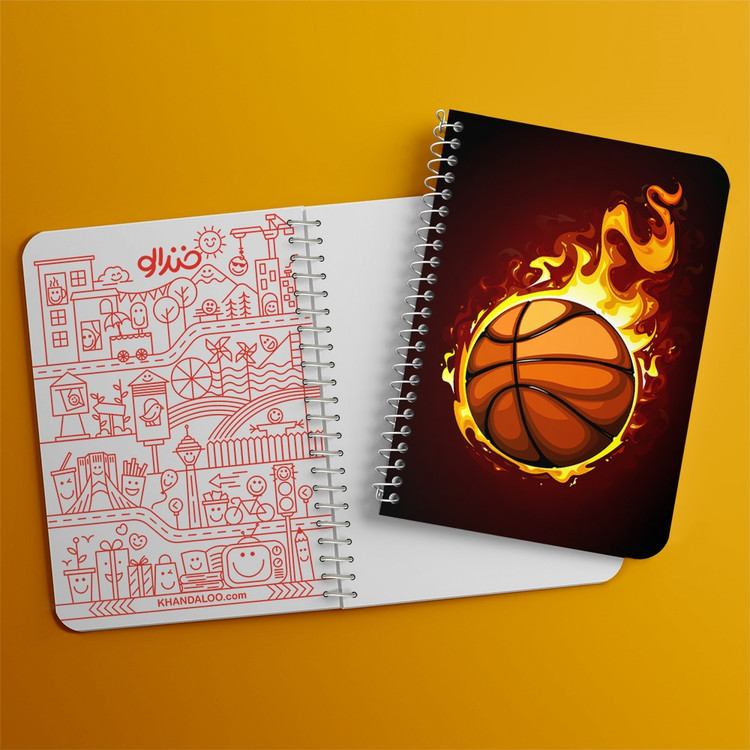 دفتر لیست خرید 50 برگ خندالو طرح بسکتبال Basketball کد 26463