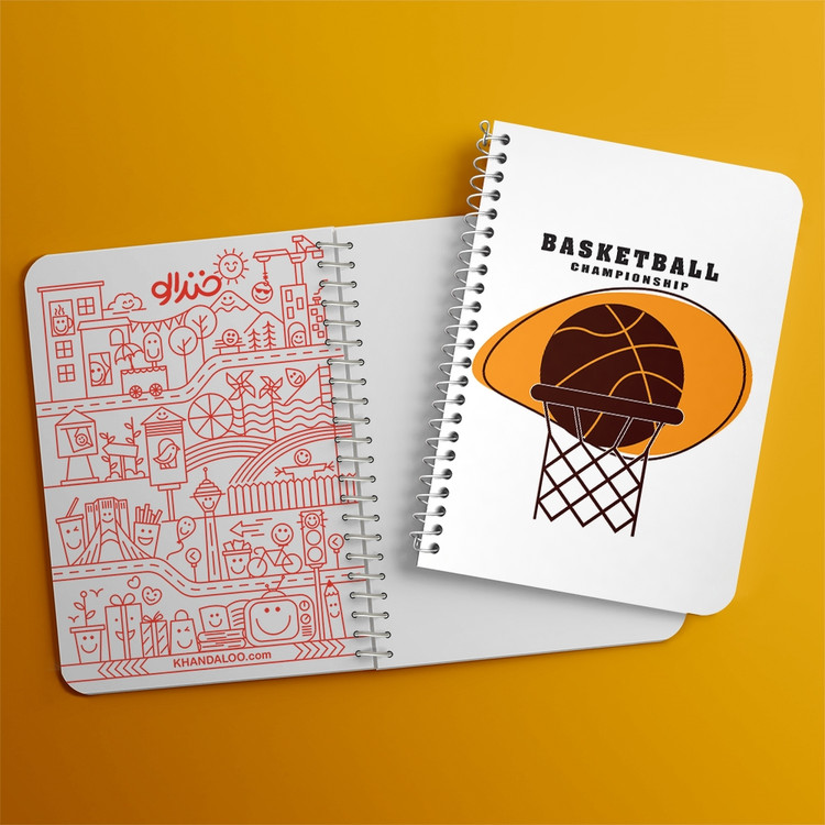 دفتر لیست خرید 50 برگ خندالو طرح بسکتبال Basketball کد 26462