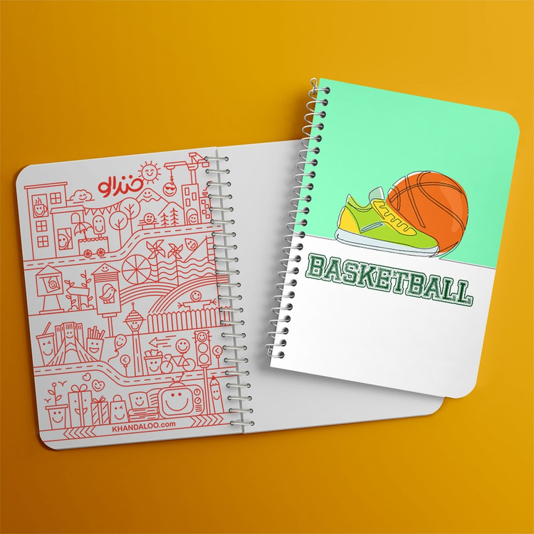 دفتر لیست خرید 50 برگ خندالو طرح بسکتبال Basketball کد 26461