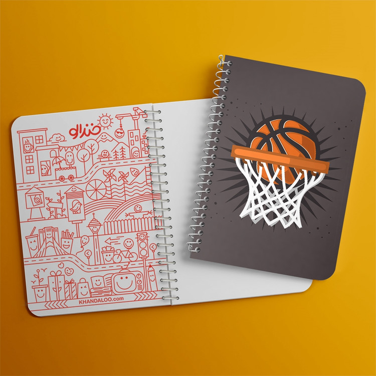 دفتر لیست خرید 50 برگ خندالو طرح بسکتبال Basketball کد 26458