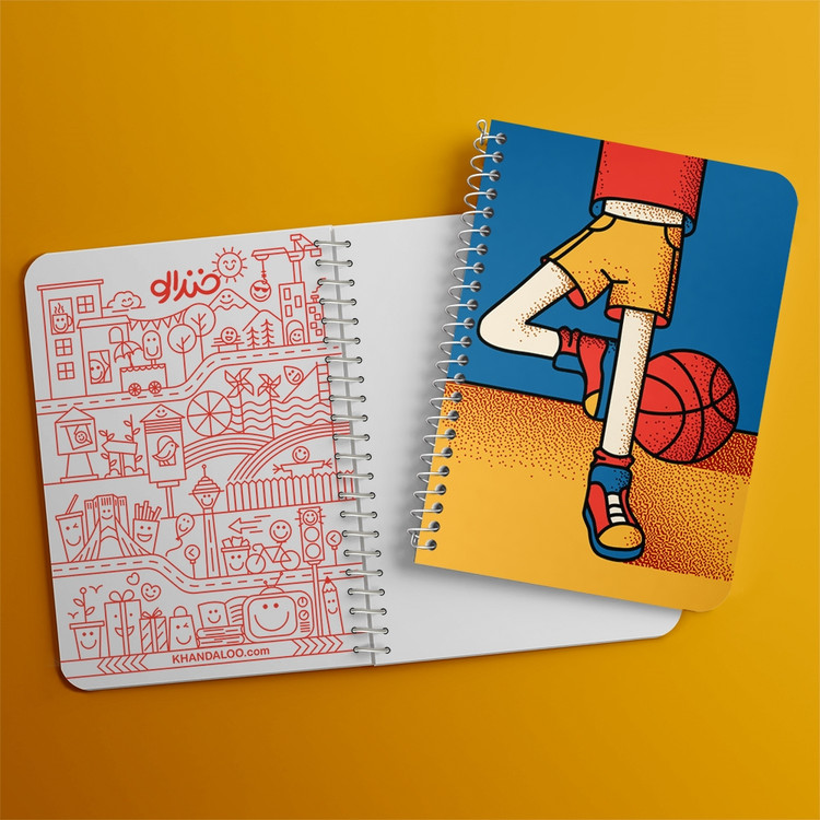 دفتر لیست خرید 50 برگ خندالو طرح بسکتبال Basketball کد 26456