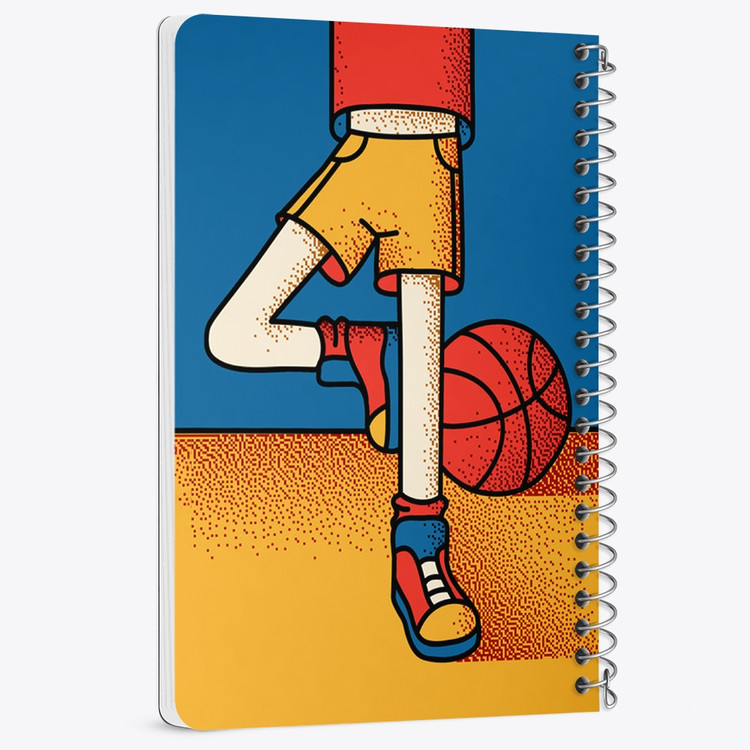 دفتر لیست خرید 50 برگ خندالو طرح بسکتبال Basketball کد 26456