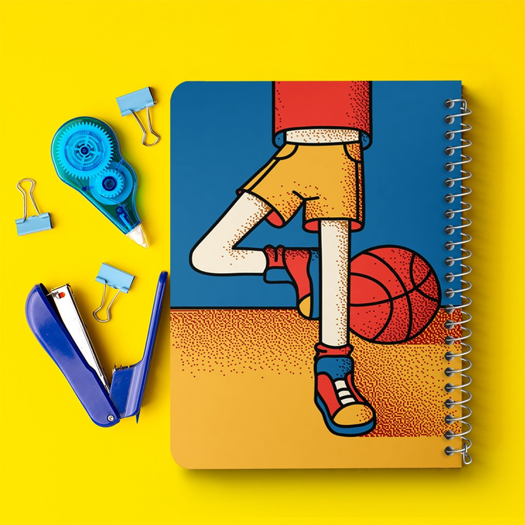دفتر لیست خرید 50 برگ خندالو طرح بسکتبال Basketball کد 26456
