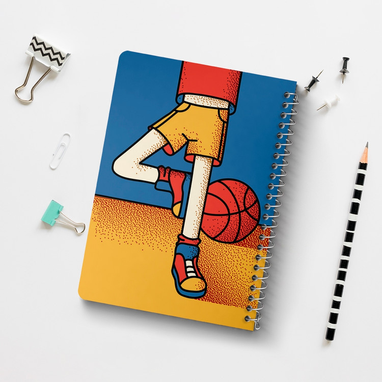 دفتر لیست خرید 50 برگ خندالو طرح بسکتبال Basketball کد 26456