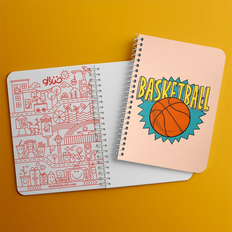 دفتر لیست خرید 50 برگ خندالو طرح بسکتبال Basketball کد 26454