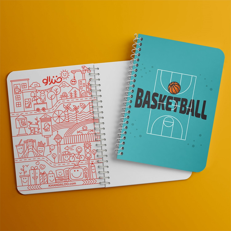 دفتر لیست خرید 50 برگ خندالو طرح بسکتبال Basketball کد 26453