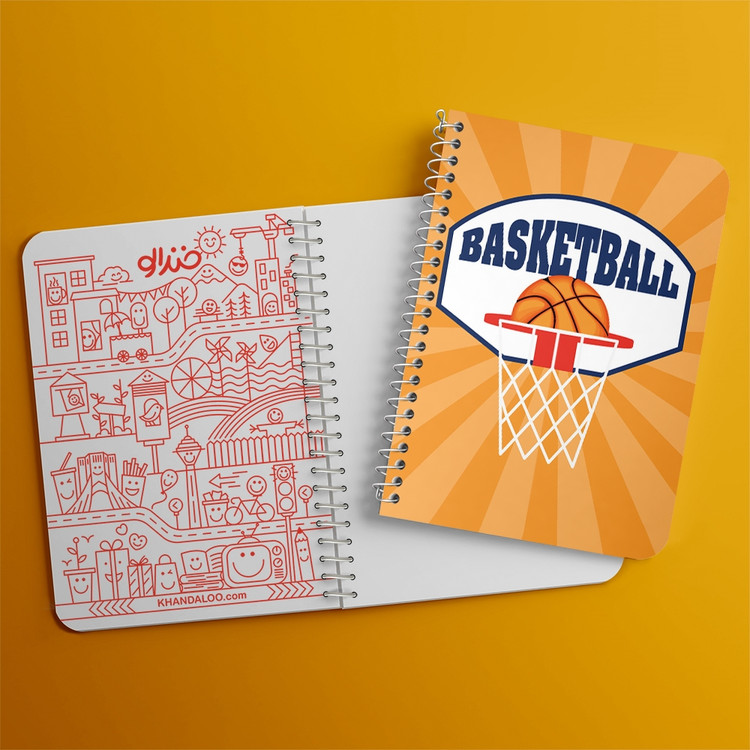 دفتر لیست خرید 50 برگ خندالو طرح بسکتبال Basketball کد 26452