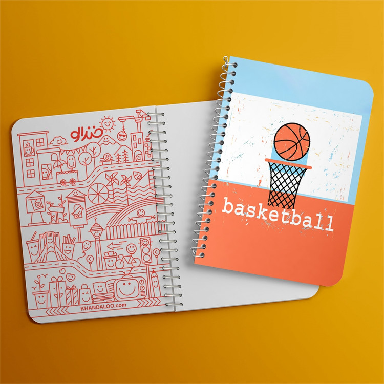 دفتر لیست خرید 50 برگ خندالو طرح بسکتبال Basketball کد 26451